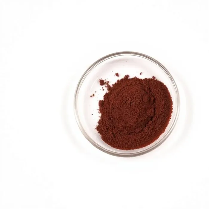 Cocoa Extract (Theobroma Cacao) in a glass dish