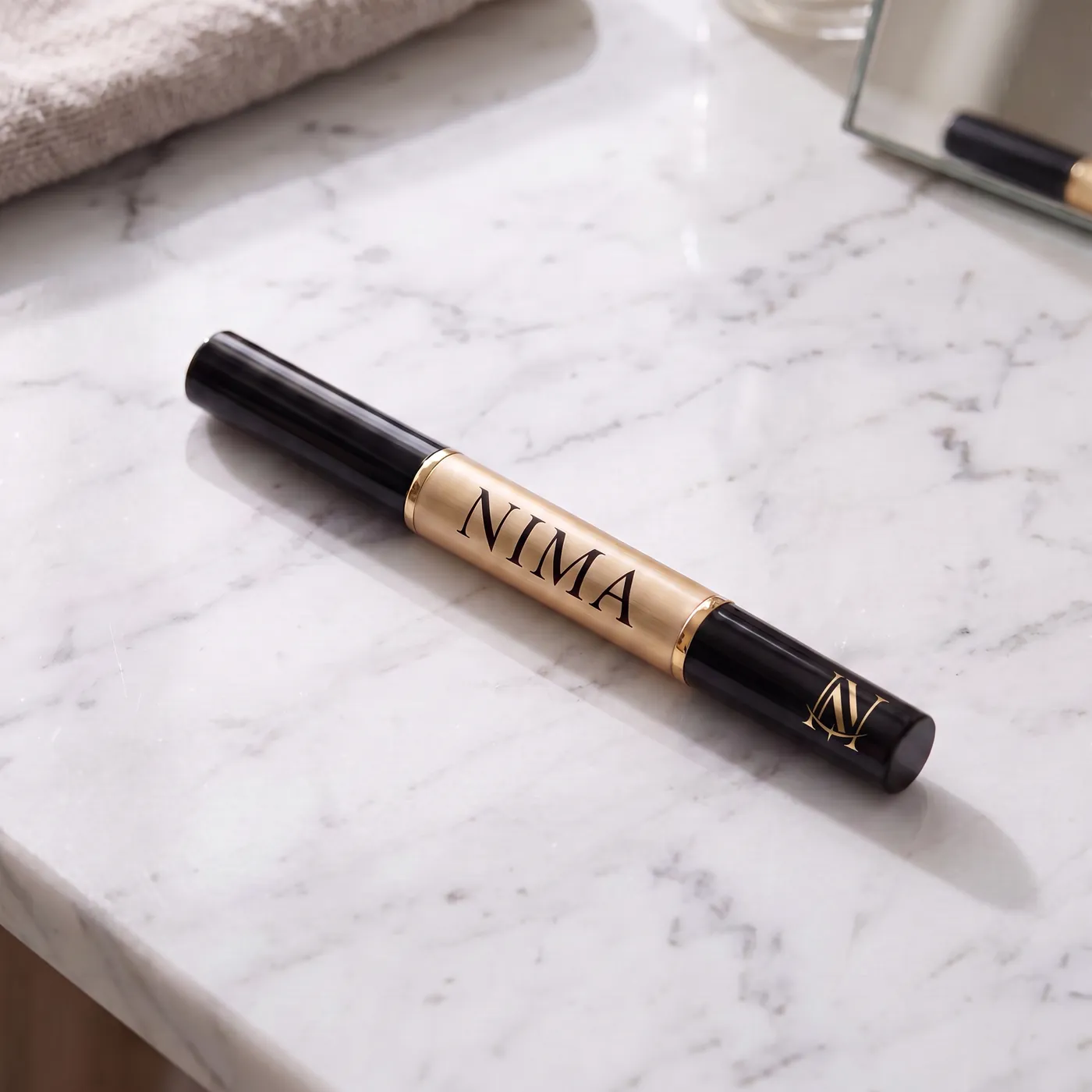 The NIMA whitening pen on a marble counter